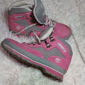 Timberland Women's Pink and Gray Athletic Boots
